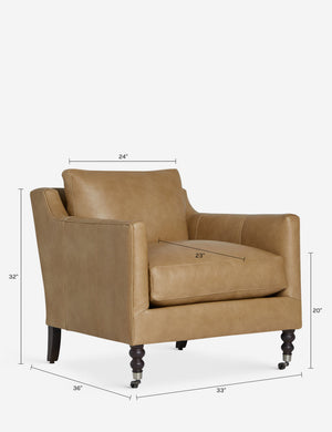 Fabienne Accent Chair : Moss Luxe Velvet / Chocolate and Pewter