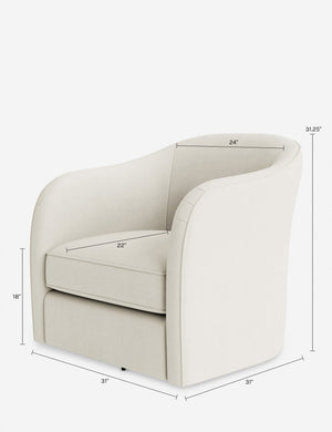 Faro Swivel Chair by DISC Interiors : Blush Luxe Boucle