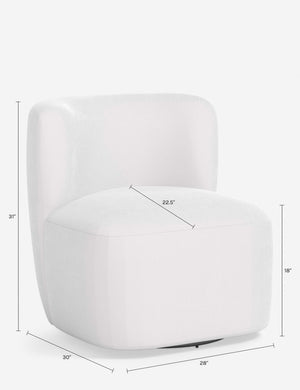 Lois Swivel Chair : Apricot Mini Corduroy