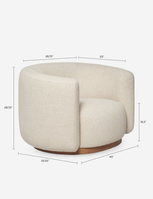 Open Box: Lowry Swivel Chair, Natural