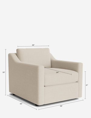 Masera Accent Chair : Flax Performance Cotton Weave