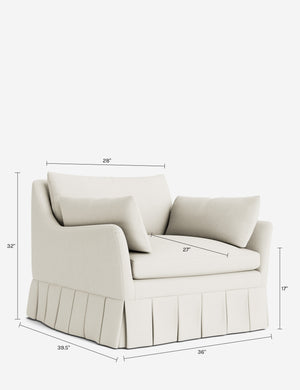 Portola Luxe Depth Pleated Chair : Sage Performance Striated Velvet