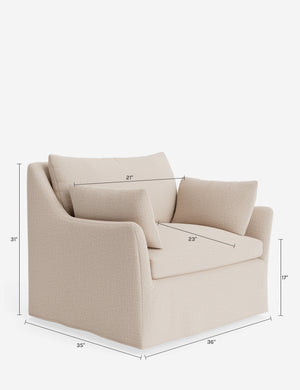 Portola Slipcover Chair : Flax Performance Cotton Weave
