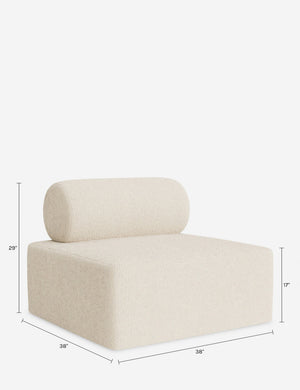 Sloman Modular Armless : Talc Performance Linen