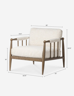 Warren  Accent Chair by Amber Lewis x Four Hands : Snow