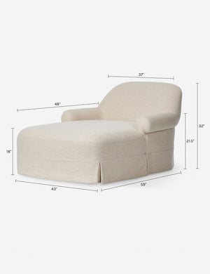Arden Chaise by Amber Lewis x Four Hands : Parchment