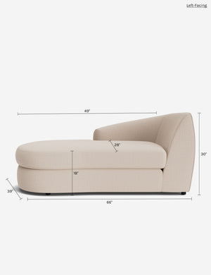 Imada Modular Left Chaise : Ivory Modern Boucle / Left-Facing