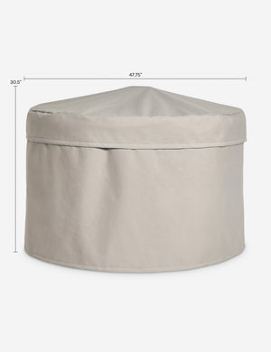 Ruiz Round Dining Table Outdoor Furniture Cover : Tan