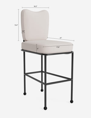 Lanata Outdoor Barstool Cushion : Green Stripe
