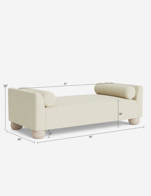 Rigby Daybed : Ivory Modern Boucle