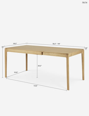 Temple Extendable Dining Table : Natural / 55