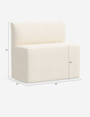 Cailin Modular Dining Banquette : Talc Linen