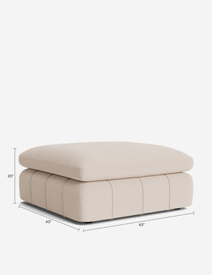 Capella Ottoman : Blush Luxe Boucle
