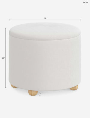 Kamila Storage Ottoman : Sage Linen / 24