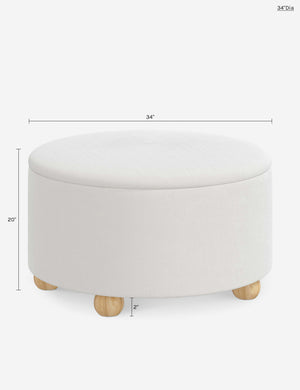 Kamila Storage Ottoman : Sage Linen / 24