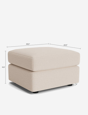 Masera Ottoman : Flax Performance Cotton Weave