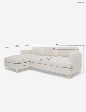 Belmont Sectional Sofa by Ginny Macdonald : Camel Linen / Right-Facing