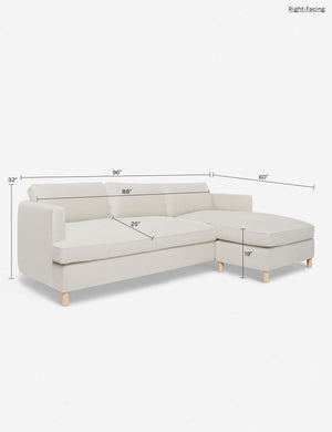 Belmont Sectional Sofa by Ginny Macdonald : Camel Linen / Right-Facing