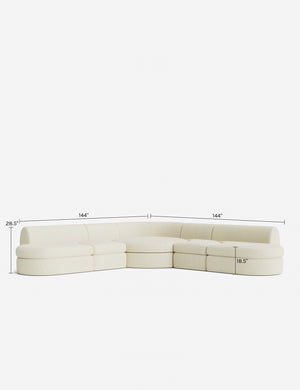 Buckley Modular Corner Sectional Sofa : Flax Performance Cotton Weave