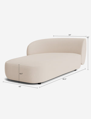 Claret Modular Left Chaise : Apricot Mini Corduroy