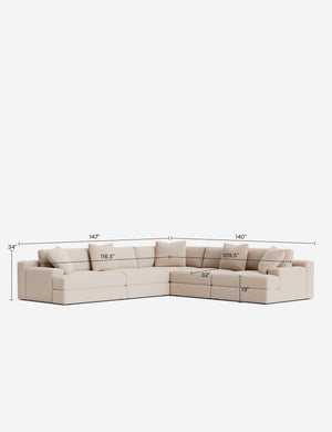 Felton Corner Sectional Sofa : Rose Vintage Velvet