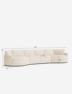 Hepburn Modular Sectional Sofa : Ivory Modern Boucle