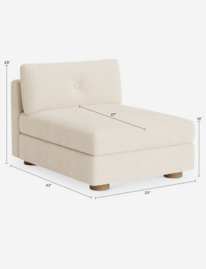 Hill Modular Armless : Creme Luxe Boucle