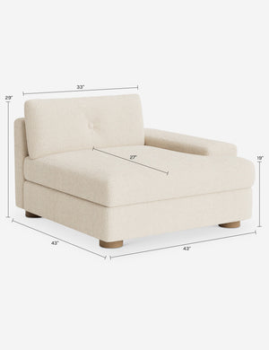 Hill Modular Right Arm : Creme Luxe Boucle