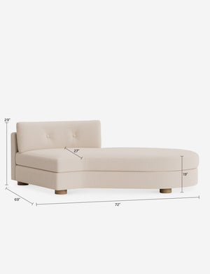 Hill Modular Right Chaise : Creme Luxe Boucle
