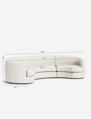 Imada Modular Sectional Sofa : Ivory Modern Boucle