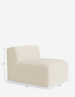Lamond Modular Armless : Ivory Modern Boucle