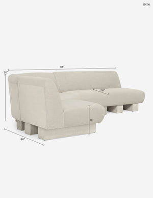 Lena Modular Sectional Sofa by Sarah Sherman Samuel : Goldenrod Plush Velvet / 142