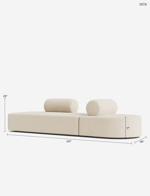 Sloman Modular 2-Piece Chaise : Talc Performance Linen / 82