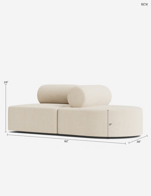 Sloman Modular 2-Piece Chaise : Talc Performance Linen / 82