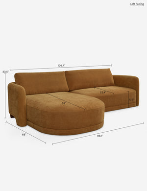 Watkins Sectional Sofa : Blue / Left-Facing