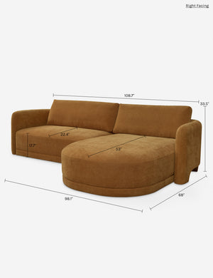 Watkins Sectional Sofa : Blue / Left-Facing