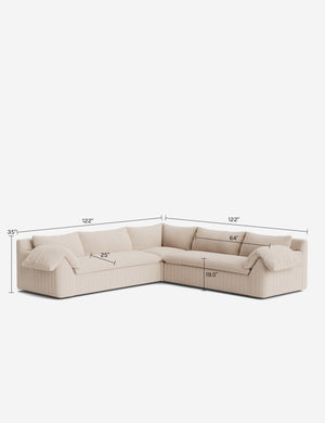 Yucca Corner Sectional by Carly Cushnie : Paprika Como Velvet