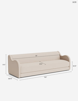Amsterdam Sofa : Ivory Modern Boucle / 71