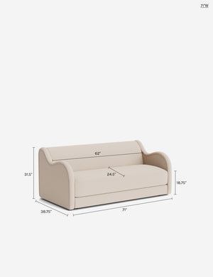 Amsterdam Sofa : Ivory Modern Boucle / 71