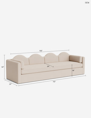 Bernadette Sofa by Sarah Sherman Samuel : Apricot Mini Corduroy / 60