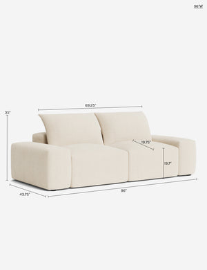 Brinley Modular Sofa : Ivory Modern Boucle / 106