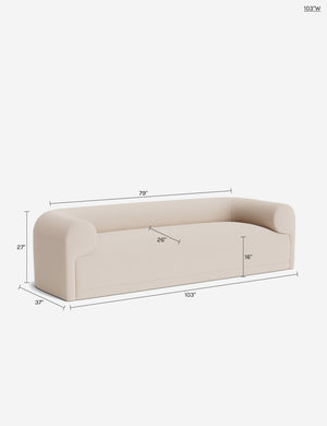 Carson Sofa : Ivory Modern Boucle / 103