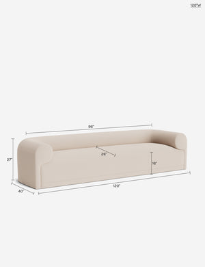 Carson Sofa : Ivory Modern Boucle / 103