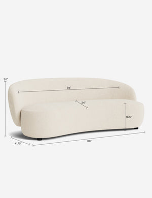 Claret Sofa : Talc Performance Linen