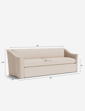 Greda Sofa by Élan Byrd : Apricot Mini Corduroy
