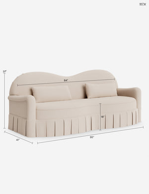 Middleton Skirted Sofa by Ginny Macdonald : Dusty Rose Performance Cotton Weave / 72