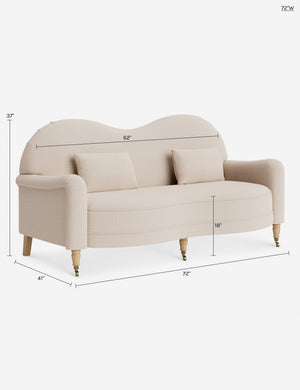 Middleton Sofa by Ginny Macdonald : Dusty Rose Performance Cotton Weave / 72