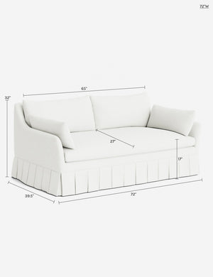 Portola Luxe Depth Pleated Sofa : Terracotta Linen Weave / 96