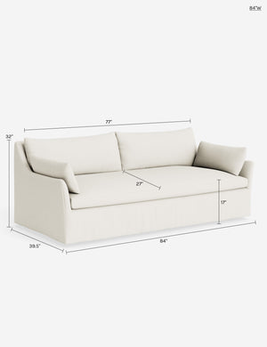 Portola Luxe Depth Slipcover Sofa : Terracotta Linen Weave / 96