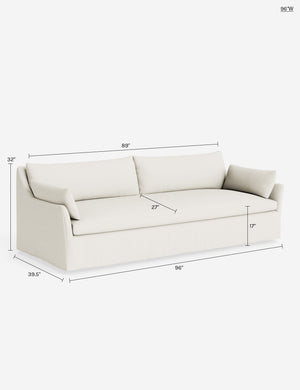 Portola Luxe Depth Slipcover Sofa : Terracotta Linen Weave / 96